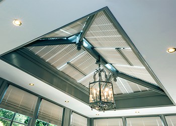 Pleated Blinds Roof Lantern