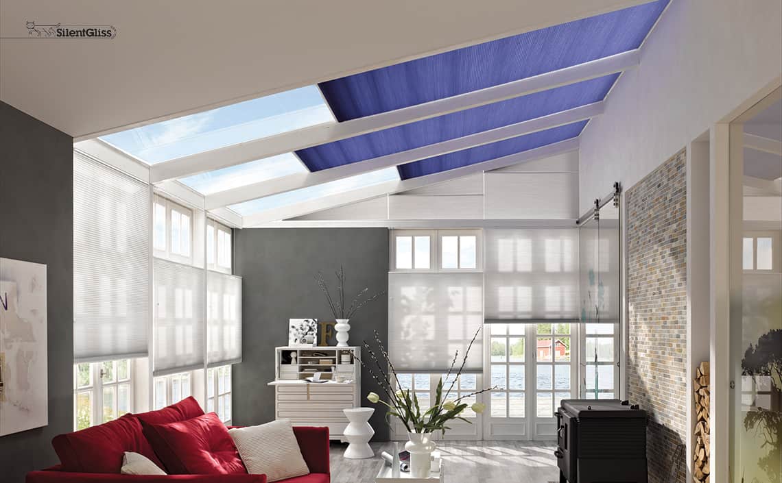 Roof Roller Blinds by Oakhurst. Made to Measure.